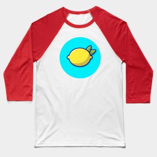 Lemon Cartoon Vector Icon Illustration Baseball T-Shirt